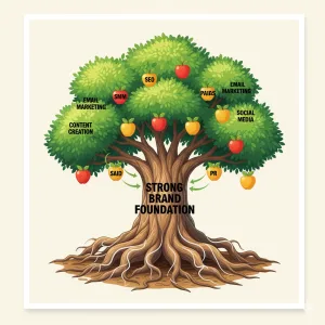 A strong brand as the foundation for effective marketing advice and strategy.