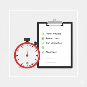 Utilizing the Pomodoro Technique for focused productivity.