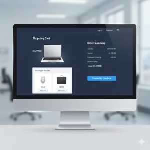 Cross-sell-ის მაგალითი ონლაინ მაღაზიის გვერდზე.