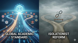 საქართველოს ჩამორჩენა საერთაშორისო საგანმანათლებლო სივრცეს.